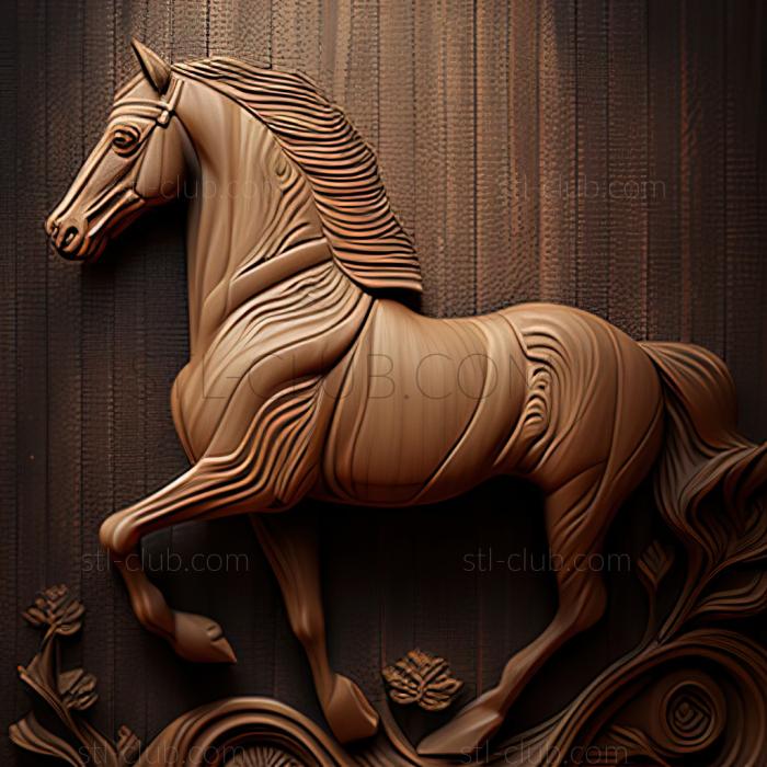 3D model st Kashmir horse famous animal (STL)